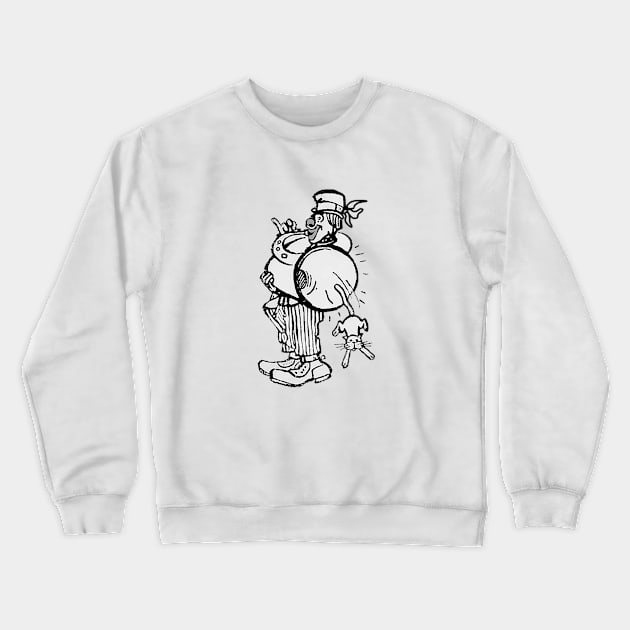 Play tuba and runaway cat Crewneck Sweatshirt by Marccelus